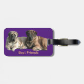 Mastiff beste Freunde Gepäckanhänger (Rückseite horizontal)