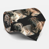 Mastiff beste Freunde Krawatte (Gerollt)