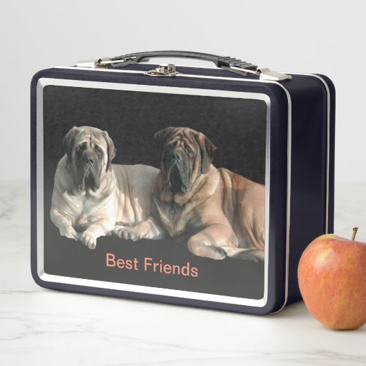 Mastiff beste Freunde Metall Brotdose (Beispiel)