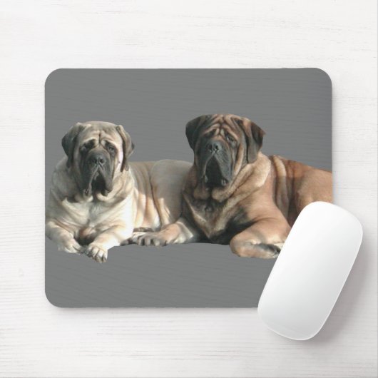 Mastiff beste Freunde Mousepad (Mit Mouse)