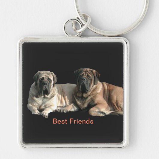 Mastiff beste Freunde Schlüsselanhänger (Vorne)