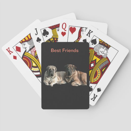 Mastiff beste Freunde Spielkarten (Rückseite)