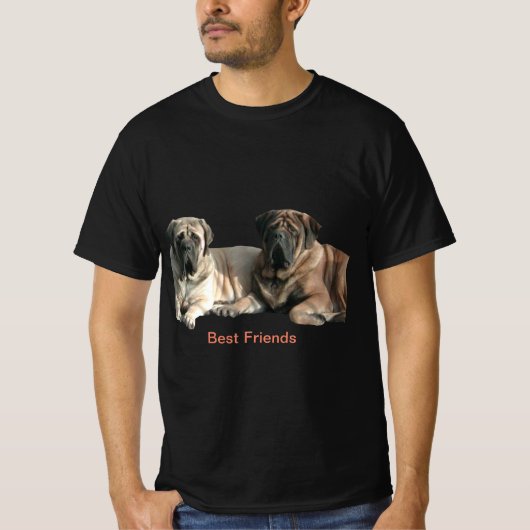 Mastiff beste Freunde T-Shirt (Vorderseite)