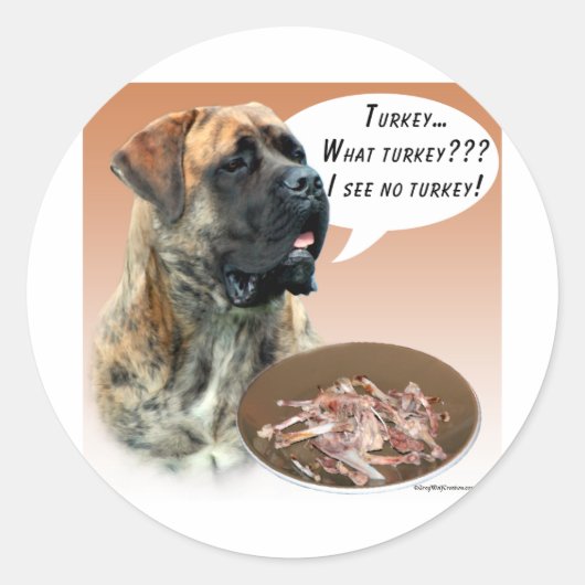 Mastiff (Blinde) Türkei Runder Aufkleber (Vorderseite)