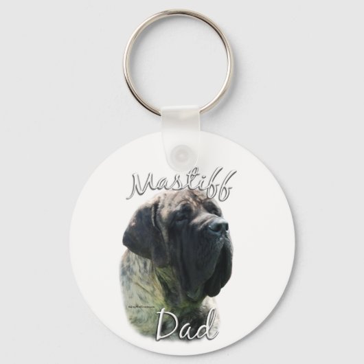 Mastiff (Blinde) Vater 2 Schlüsselanhänger (Vorderseite)