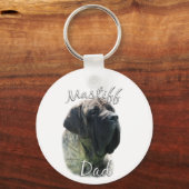 Mastiff (Blinde) Vater 2 Schlüsselanhänger (Rückseite)