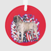 Mastiff (brindle) Patriot Ornament (Rückseite)