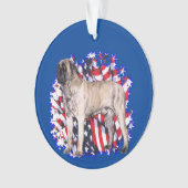 Mastiff (brindle) Patriot Ornament (Vorderseite)