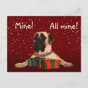 Mastiff Christmas Feiertagspostkarte