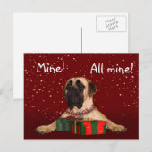 Mastiff Christmas Feiertagspostkarte (Vorne/Hinten)