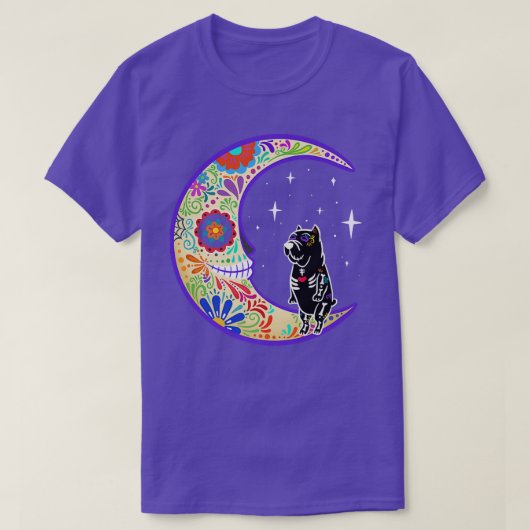 Mastiff Dia de Los Muertos Skeleton T-Shirt (Design vorne)