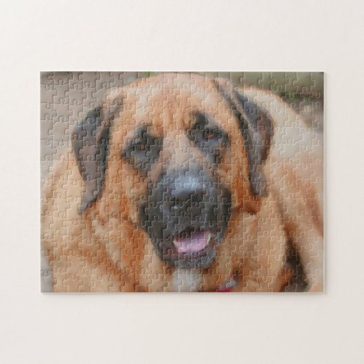 Mastiff Dog Art Foto Malerei Puzzle (Horizontal)