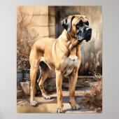 Mastiff Dog Art Print Poster (Vorne)