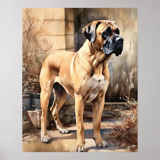 Mastiff Dog Art Print Poster (Vorne)