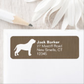 Mastiff Dog Breed Silhouette Rücksendeadressen-Auf (Insitu)