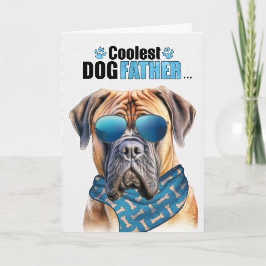 Mastiff Dog Cooler Vater Vatertag Feiertagskarte (Vorderseite)