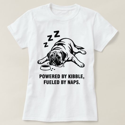 Mastiff Dog Funny Lazy T-Shirt (Design vorne)
