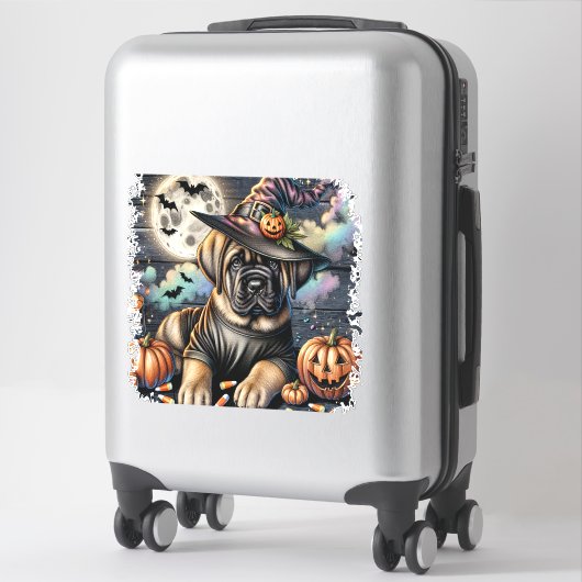 Mastiff Dog Halloween Square Aufkleber (Koffer)