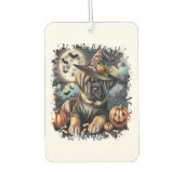 Mastiff Dog Halloween Square Autolufterfrischer (Vorderseite)