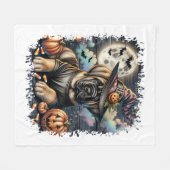 Mastiff Dog Halloween Square Fleecedecke (Vorderseite (Horizontal))