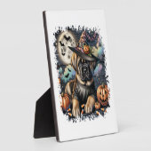 Mastiff Dog Halloween Square Fotoplatte (Seite)