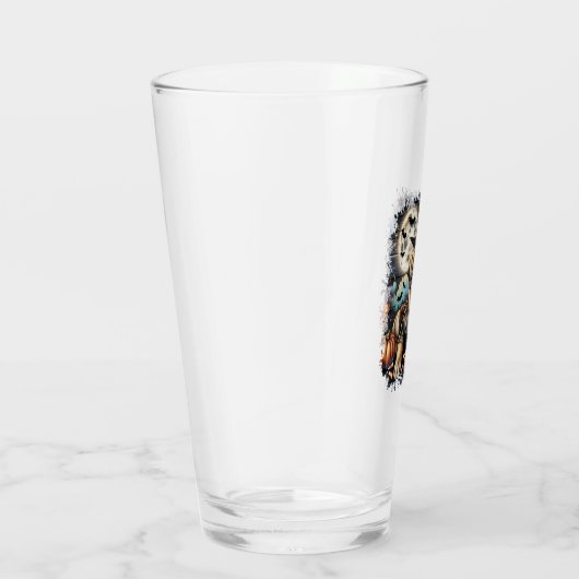 Mastiff Dog Halloween Square Glas (Rechts)