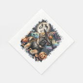 Mastiff Dog Halloween Square Serviette (Ecke)