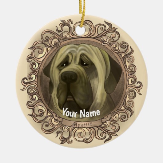 Mastiff Dog Ornament (Vorne)