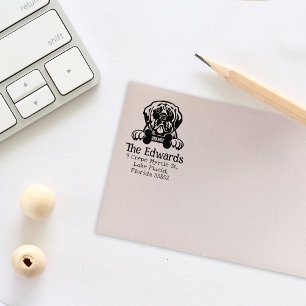 Mastiff Dog, Rücksendeadresse, Gummistempel