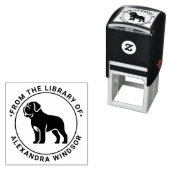 Mastiff Dog Stehend Sil Library Name Permastempel (Beispiel)