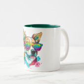 "Mastiff Dog steht stolz" Zweifarbige Tasse (VorderseiteRechts)
