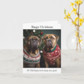 Mastiff Dogs Christmas Jumpers Card Karte (Gelbe Blume)