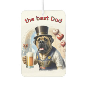 Mastiff englische Dogge best Dad Vatertag Autolufterfrischer