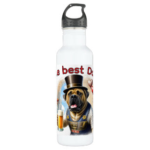 Mastiff englische Dogge best Dad Vatertag Edelstahlflasche