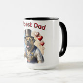 Mastiff englische Dogge best Dad Vatertag Tasse (VorderseiteRechts)