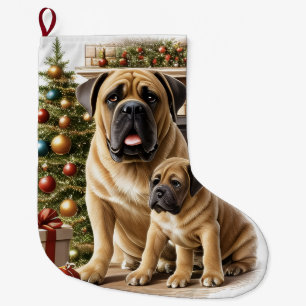Mastiff englische Dogge Christmas  Großer Weihnachtsstrumpf