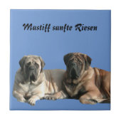 Mastiff englische Dogge Fliese (Vorderseite)