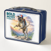 Mastiff englische Dogge im Gebirge Urlaub Metall Brotdose (Vorderseite)