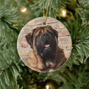 Mastiff englische Dogge Keramik Ornament
