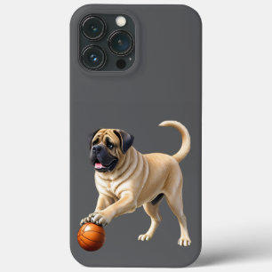 Mastiff englische Dogge mit Ball im Urlaub Case-Mate iPhone Hülle