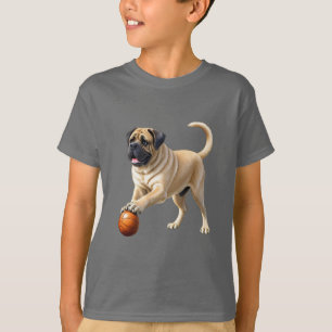 Mastiff englische Dogge mit Ball im Urlaub T-Shirt