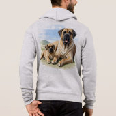 Mastiff englische Dogge mit Kind im Urlaub Hoodie (Rückseite)