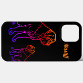 Mastiff englische Dogge Neon Comic Best Wishes Case-Mate iPhone Hülle (Rückseite (Horizontal))
