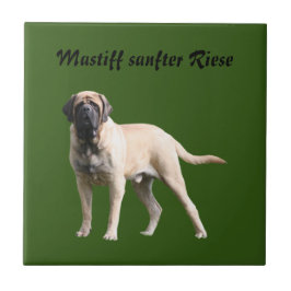 Mastiff  englische Dogge Urlaub  Fliese