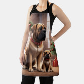 Mastiff englische Dogge Weihnachten Kamin Schürze (InSitu)