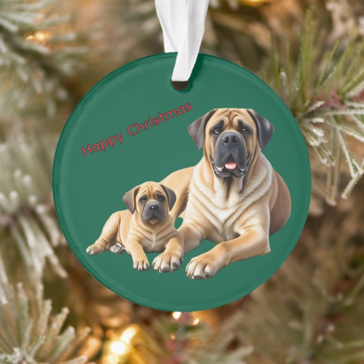 Mastiff englische Doggen Weihnachten Ornament (Baum)