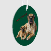 Mastiff englische Doggen Weihnachten Ornament (Vorderseite)