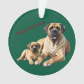 Mastiff englische Doggen Weihnachten Ornament (Vorderseite)