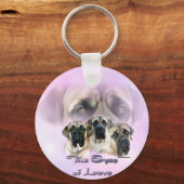 Mastiff Eyes von Liebe Schlüsselanhänger (Vorderseite)