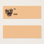 Mastiff Face Dog Foto Geschenkmarke (Vorne & Hinten)